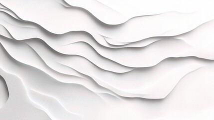 Obraz premium Texture of White Waves in Abstract Design