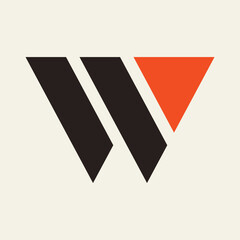 Letter W logo. Icon design. Template elements. Geometric abstract logos