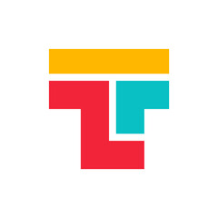 Letter T logo. Icon design. Template elements. Geometric abstract logos