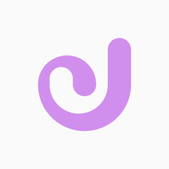 Letter J logo. Icon design. Template elements. Geometric abstract logos