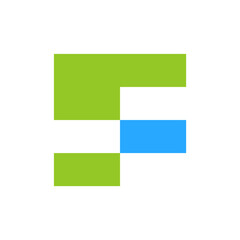 Letter F logo. Icon design. Template elements. Geometric abstract logos