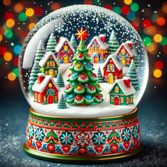 Festive Christmas Snow Globes with Winter Scenes