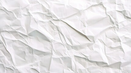 Fototapeta premium Crumpled White Paper Texture for Background Use
