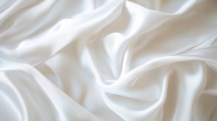 Fototapeta premium Soft White Satin Fabric Texture for Background Design