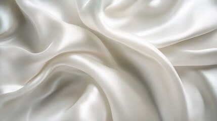Fototapeta premium Soft White Fabric with Smooth Flowing Texture
