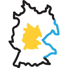 Vector multicolor icon for Germany