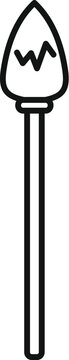 black spear icon clip art preview