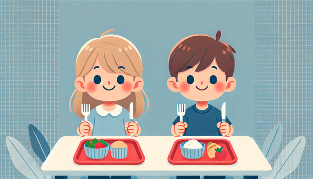 Kids Eating Lunch Together
