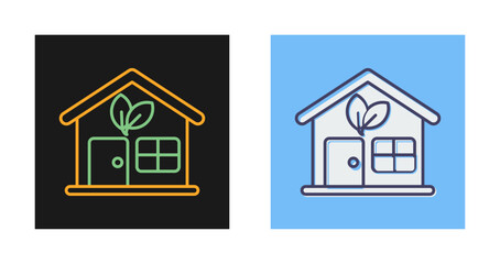 Eco House Vector Icon