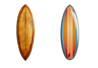 Surfboard isolate on transparent and white background, cut out png