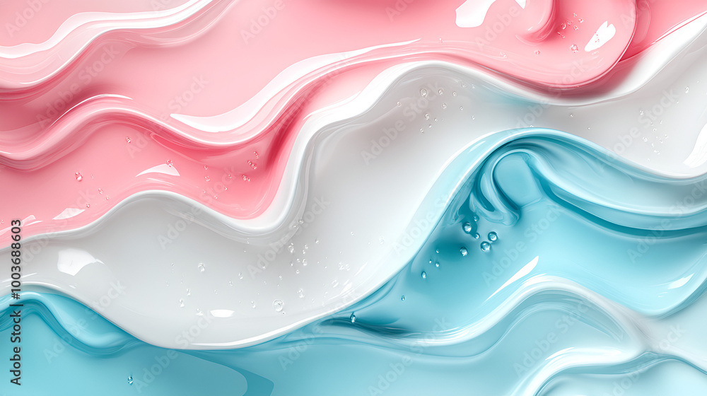 Aufkleber swirling pastel colors in smooth patterns creating a soothing abstract design with textures and refl