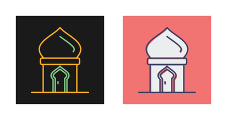 Fototapeta premium Masjid Door Vector Icon