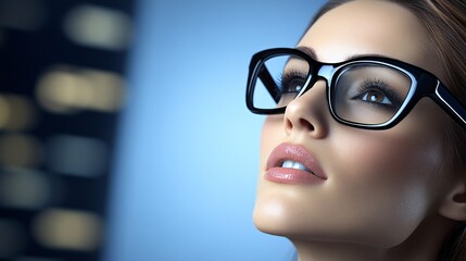 A businesswoman executive in deep thought, surrounded by floating digital interfaces showing real-time analytics and futuristic data projections,