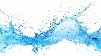 Dynamic Splash of Water Against White Background