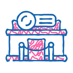 night club building doodle icon sketch vector. night club building sign. isolated symbol illustration
