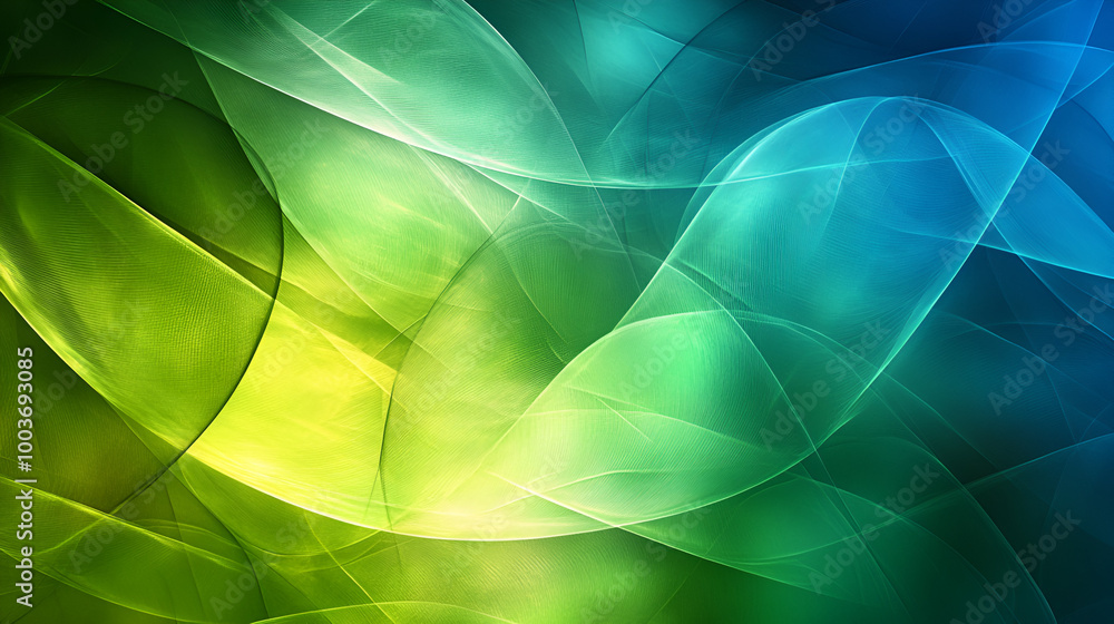 Poster colorful abstract waves blend together in a smooth pattern, evoking calmness and creativity in a dig