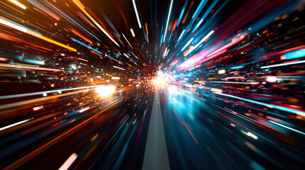 Abstract motion, light speed effect