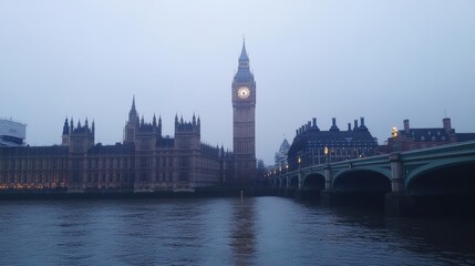 Fototapeta premium Big Ben Towering over the Thames River in London