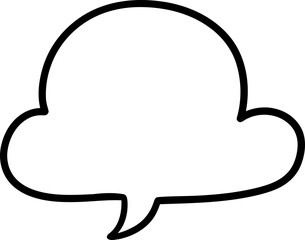 Doodle sketch style of speech bubbles hand drawn illustration