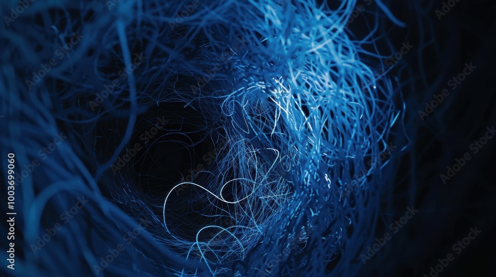 Poster Glowing Strings in Infinite Loop