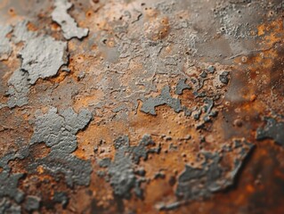 Fototapeta premium Weathered rusty metal surface: Textured industrial look, aged and corroded 