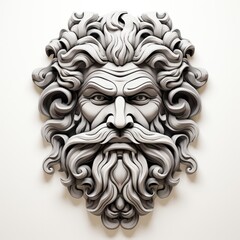 Ancient Greek Monster Mask in a Grotesque and Ignorant Art Style