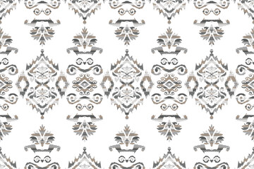 Abstract Ikat seamless pattern, perfect for ethnic-themed backgrounds, curtains, carpets, wallpapers, clothing, and decorations. Ideal for wrapping paper, batik,greeting cards, printing,creative uses.