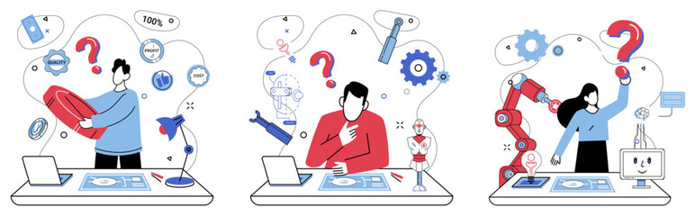 Deep reflection vector illustration. Motivation finds its source in wellspring deep reflection and intellectual prowess Planning becomes art form when guided by compass deep reflection and expertise