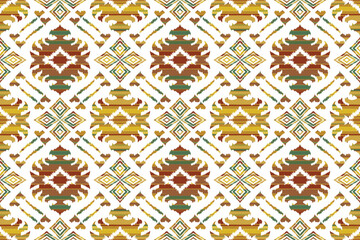 Abstract Ikat seamless pattern, perfect for ethnic-themed backgrounds, curtains, carpets, wallpapers, clothing, and decorations. Ideal for wrapping paper, batik,greeting cards, printing,creative uses.