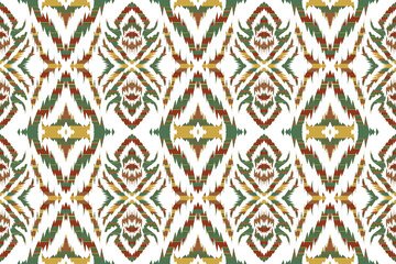 Abstract Ikat seamless pattern, perfect for ethnic-themed backgrounds, curtains, carpets, wallpapers, clothing, and decorations. Ideal for wrapping paper, batik,greeting cards, printing,creative uses.