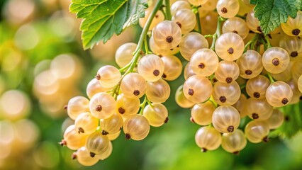 White currant berries on a branch