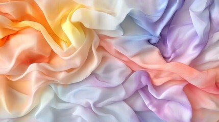 Obraz premium Vibrant tiedye patterns on fabric, featuring flowing shapes and soft color transitions