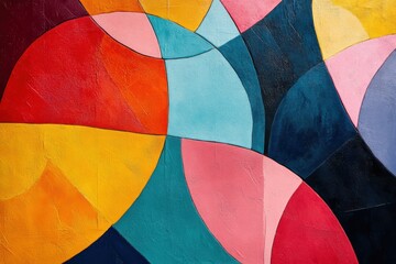 Fototapeta premium Vibrant Modern Art with Overlapping Shapes for Creative Projects