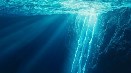 Underwater Sunlight Beams