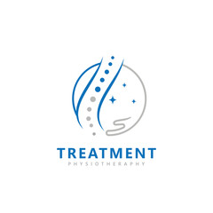 Treatment chiropractic logo design inspiration Physiotherapy symbol icon design