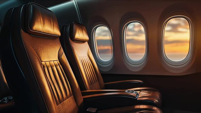 first class business luxury seats for vacations or corporate airplane travel