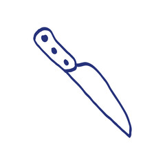 Kitchenware sketch. Doodle line vector kitchen utensil and tool. Cutlery illustration