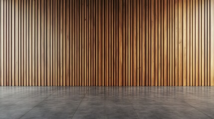 Wall with wood background. Texture of wooden panels made of vertical slats