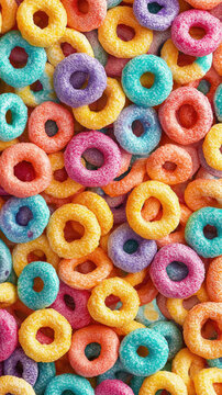 Colorful Fruit Cereal Loops