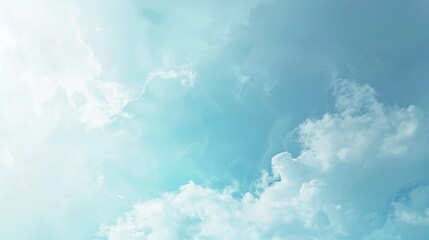 Serene Sky with Soft Clouds and Blue Background