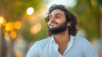 Fototapeta premium young handsome indian man posing