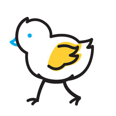Vector multicolor icon for Chick