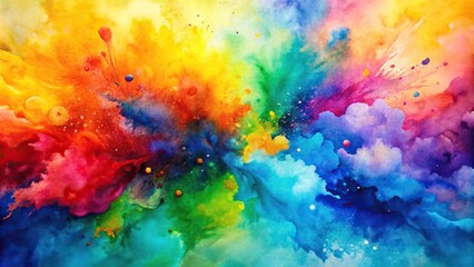 Fototapeta premium Macro abstract watercolor painting