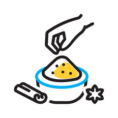 Vector multicolor icon for Spice blend