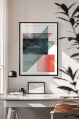 Fototapeta premium Modern Art in a Sophisticated Workspace