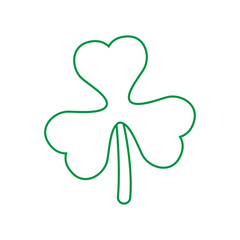 Shamrock icon vector. Clover illustration sign. St Patricks Day symbol or logo.