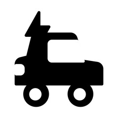 black and white electric car icon