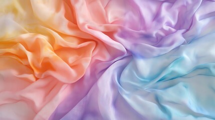 Obraz premium Multicolor silk fabric texture, vibrant and smooth folds
