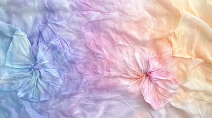 Fototapeta premium Abstract pastel-colored fabric texture background, white isolate background