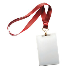 Blank id card with ribbon